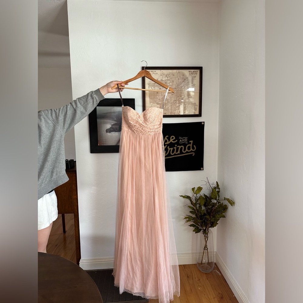 Jenny Yoo for Anthropology Blush Bridesmaid Dress